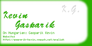 kevin gasparik business card